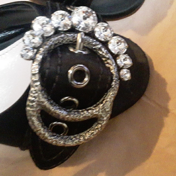 MIU MIU CALZATURE DONNA PRADA 39 CRYSTAL SATIN SANDALS - Picture 8 of 10